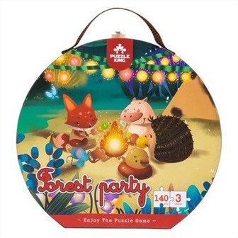 Rompecabezas de cuentos para niños en la fiesta del bosque